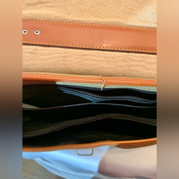 Dooney & Bourke Bags Vintage Dooney Bourke Taupe Leather Briefcase